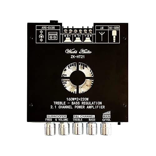 Image of WANGCL 2 x 160W + 220W 2.1 Channel TDA7498E ZK-HT21 Bluetooth Digital Power Amplifier Module High and Low Tone Subwoofer