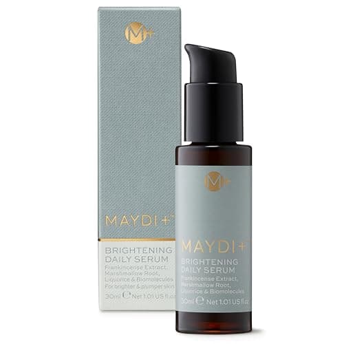 Image of MAYDI+ Brightening Daily Face Serum for Women - Radiance & Even Tone, Supports Collagen & Barrier, BFE-01 Botanical Complex with Marshmallow Root, Liquorice, Matrixyl 3000 - Vegan, 30ml