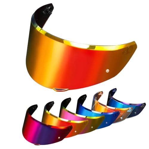 Image of PSLER Helmet Visor for AGV New K3 (E2206),Only for S/M/L K3 Helmet Size - Tinted Motorcycle Visor Motorbike Helmet Face Shield Accessories Replacement(Deep Red)