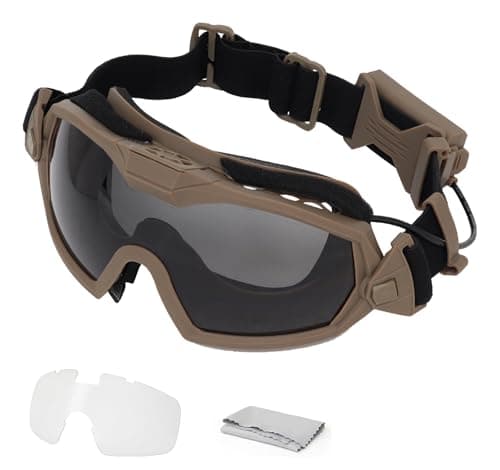 Image of WISEONUS Airsoft Goggles Tactical Anti Fog Paintball Protective Shooting Glasses for CS Hunting Cycling Snowboard Ski Outdoor Sports (DE)