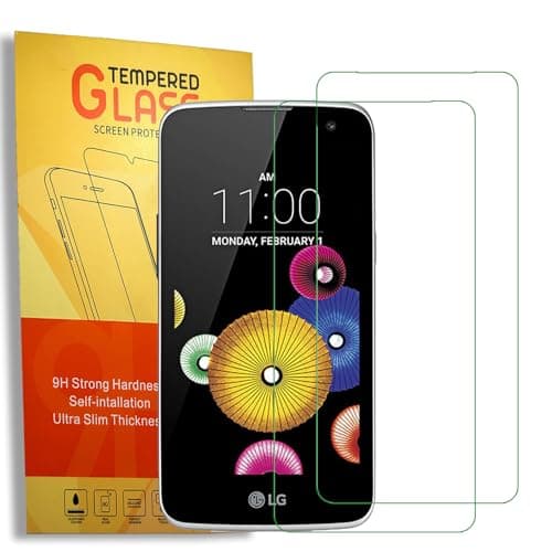 Image of 2 Pack Tempered Glass Screen Protector for LG K4 Smartphone Display Guard 9H Protective Skin