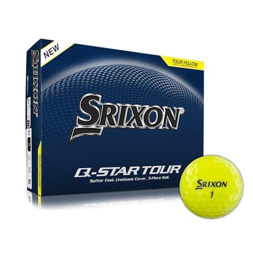Image of Srixon Q-STAR TOUR Golf Ball with Ultra-Thin High-End Urethane Cover | Spin Skin+ New Generation | Soft Feel | FastLayer Core Technology |12 Pieces | Yellow