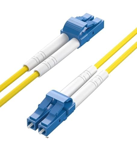 Image of OS2 LC to LC Duplex Fiber Patch Cable, Singlemode Jumper, 0.5-meter(1.6ft)