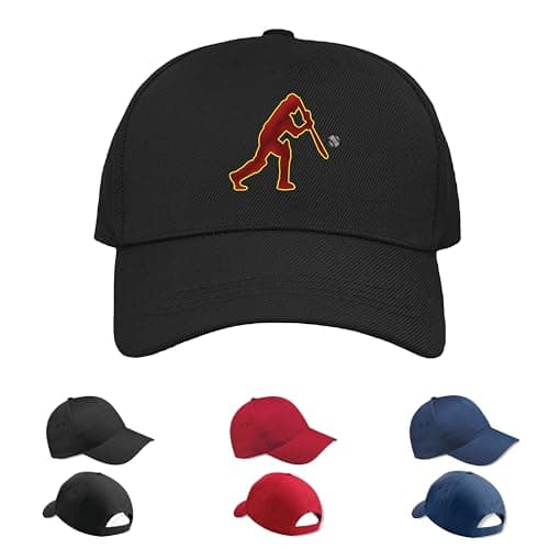 Image of Cricket Baseball Cap - Black-Kid - Dad Brother Son Cricket Player & Fan Gift Idea - Cricketer Cap for Him - Funny Sports Cricket Gifts - Cricket Hat for Him Her - Cricket Match Support Cap