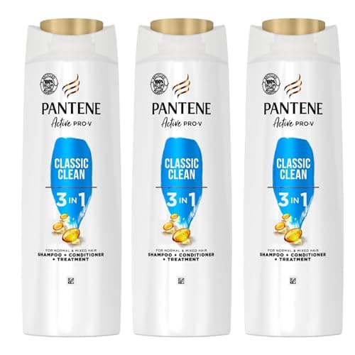 Image of 3 x 360ml Pantene 3 in 1 Shampoo+Conditioner+Treatment Classic Clean for Normal & Mixed hair