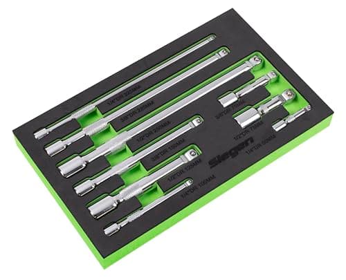 Image of Siegen by Sealey 1/4", 3/8" & 1/2" Sq Drive Extension Bar Set 9pc - S01292