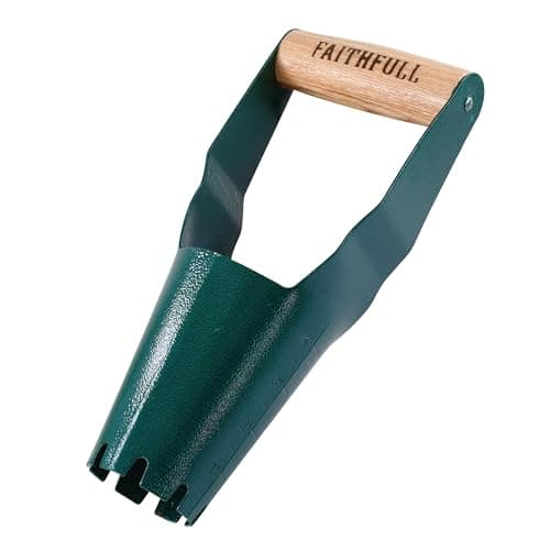 Image of Faithfull Countryman Hand Bulb Planter - Forged Carbon Steel Garden Tool with FSC European Ash Handle for Planting Bulbs