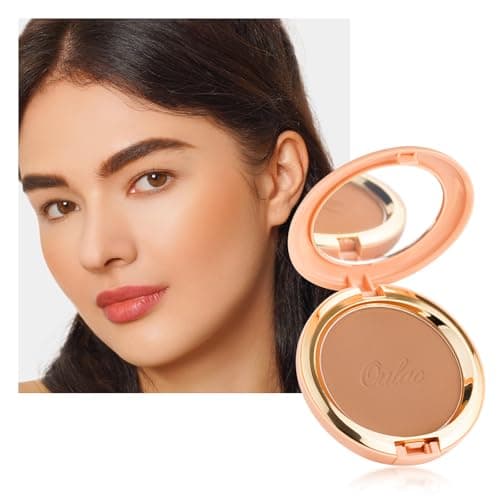 Image of Oulac Brozner Powder Face Makeup - Bronzed Satin Finish, Highly Pigmented, Sun kissed Natrual Look, Also for Blusher, Contour Cream Bronzer, Vegan & Cruelty-Free BS01