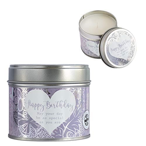 Image of Said with Sentiment 7359 Linen Scented Candle in Tin Happy Birthday