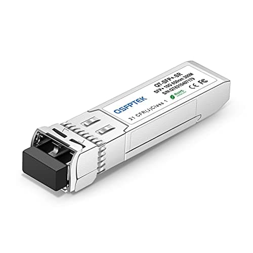 Image of QSFPTEK 10G-SR SFP+ 850nm 300m Module, Mini Gbic 10GBASE-SR DDM Multimode LC 10gbe SFP Transceiver for Juniper EX-SFP-10GE-SR/QFX-SFP-10GE-SR/SFPP-10GE-SR (850nm, up to 300m, DDM)