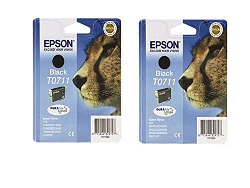 Image of Epson T0711 x2 Ink Cartridges - Black (Twin Pack)