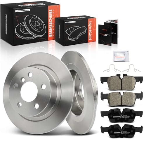 Image of Frankberg Brake Kit incl. 2x Brake Disc + 4x Brake Pad Rear Compatible with 1 Series F40 2 Active Tourer F45 M.i.n.i Countryman F60 X2 F39 Replace# 34216864141