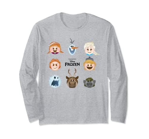 Image of Frozen Emoji Heads Long Sleeve T-Shirt