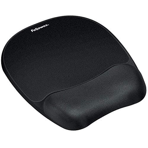 Image of Fellowes 9176501 Memory Foam Wrist Rest and Mousepad Black