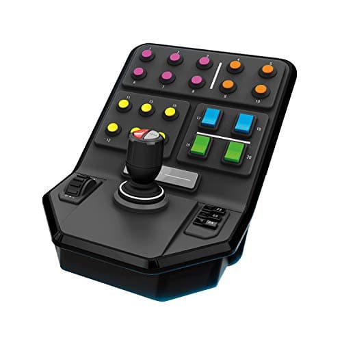Image of Logitech G Saitek Side Panel for Heavy Vehicle, +25 Assignable Buttons, Built-in Autopilot, Front Charger, USB, PC/Mac – Black