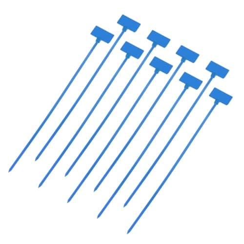 Image of sourcing map 250pcs Marker Cable Zip Ties, 3x200mm Self-Locking Nylon Labels Zip Tie Wraps, Wire Tags Ties Straps for Indoor and Outdoor,Blue