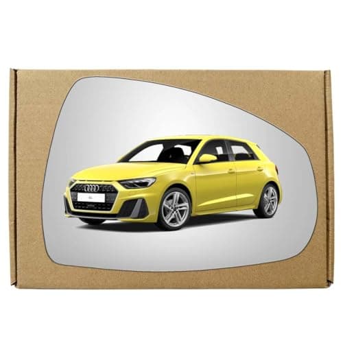 Image of GAPlus Wing Mirror Glass Right Compatible with Audi A1 2010-2018 STICK-ON Driver Off Side with Blind Spot