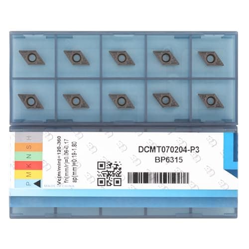Image of CDBP DCMT21.51 Dcmt070204 Carbide indexable Inserts for lathe turning tools, DCMT insert for Steel, 10 Pcs