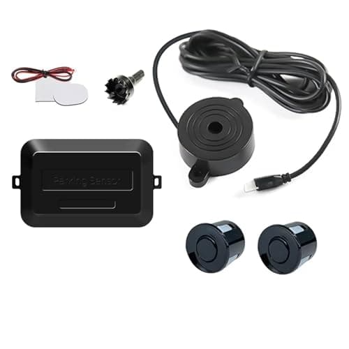 Image of Parking Assist Systems Car Parking Sensor Kit 2 Sensors 22mm Screen Reverse Radar Sound Alert Indicator Systems Car Parking Assist Systems Car Geomagnetic Sensors(Black)