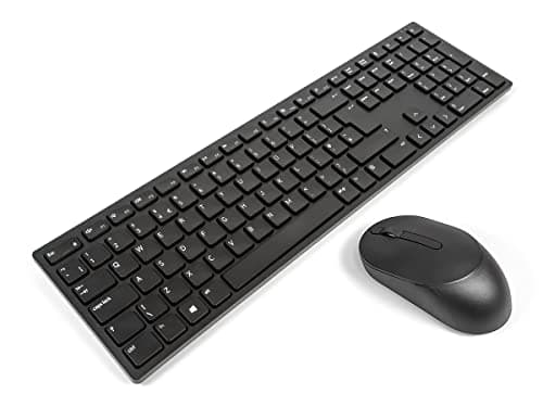 Image of Dell Pro KM5221W - Keyboard and Mouse Set - Wireless - QWERTY - UK - Black - for Latitude 33XX 2-in-1, Precision Mobile Workstation 5750, 77XX, Vostro 35XX, 36XX