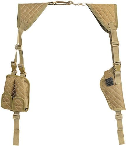 Image of Tactical Concealed Holsters Double Magazine Gun Pouches Underarm Stealth Pistol Holster Shooting Hunting Accessories (Khaki)