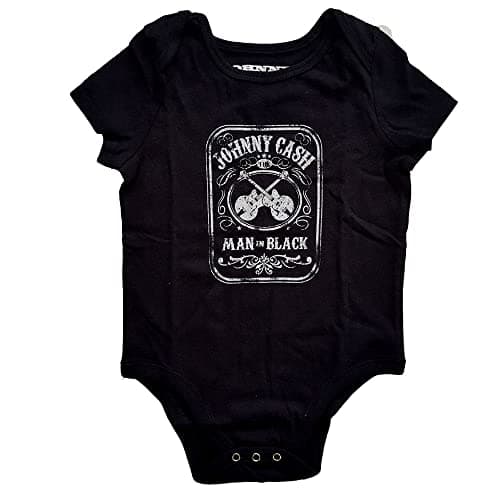 Image of Johnny Cash Kids Baby Grow: Man in - 12-18 Months/Black