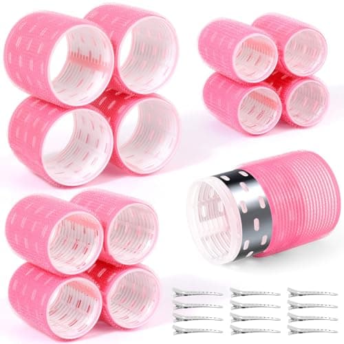 Image of Tetutor Aluminium Thermal Rollers for Hair, 24PCS Jumbo, Big & Medium Rollers with Clips, Self Grip Thermal Hair Curlers for Long, Medium & Short Hair, Volume Salon Style