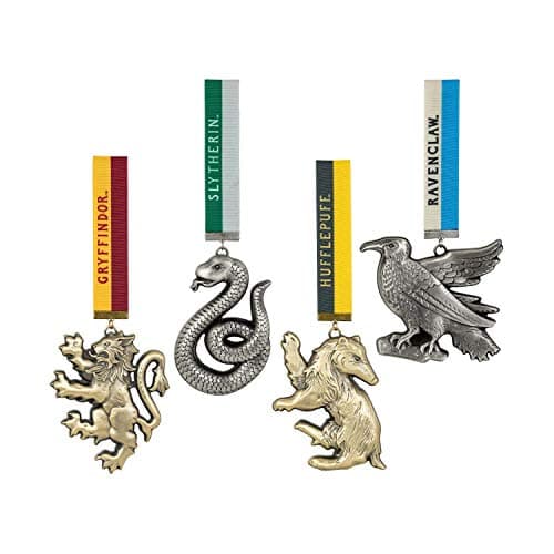 Image of The Noble Collection Hogwarts Mascot Ornaments - 4in (11cm) Christmas Ornaments - Officially Licensed Harry Potter Film Set Movie Toy - Gifts for Family, Friends & Harry Potter Fans