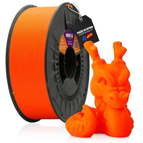 Image of Winkle PLA Filament | 3D Printer Filament | Fluorescent Orange | 2.85 mm | 1000 g Spool