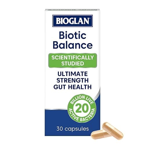 Image of Bioglan Biotic Balance Probiotic 20 Billion - 4 Live Cultures (Lactobacillus Acidophilus, Rhamnosus, Bifidobacterium Longum & Saccharomyces Boulardii) - Gut & Digestive Health Support - 30 Capsules