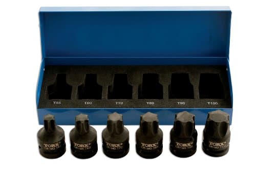 Image of Laser 4947 Heavy Duty Torx® Socket Bit Set 1/2"D 6pc