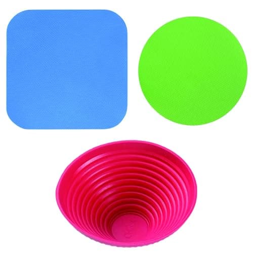 Image of 3 PCS Jar Gripper Reusable Rubber Jar Opener Multi-Purpose Jar Grips Bottle Jar lid Opener Lid Opener for Jars and Bottles Fit for Most Bottles Jar Opener Gripper for Weak Hands