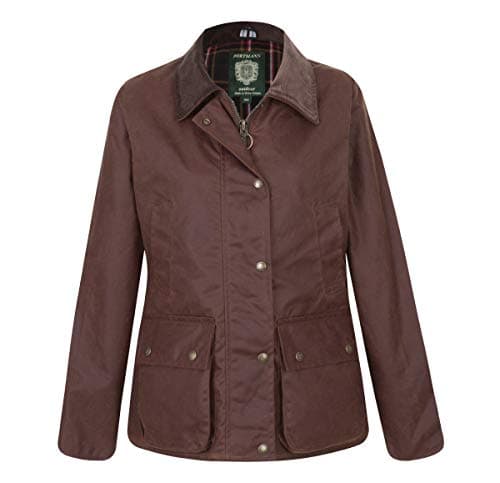 Image of Portmann Ladies Belmont Wax Jacket (14 (L), Chestnut)