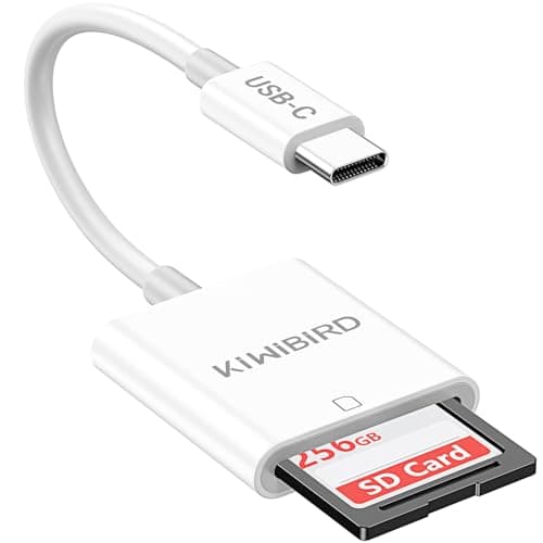 Image of KiWiBiRD USB C SD Card Reader, SD to Type C OTG Digital Camera Adapter for SDHC SDXC UHS-I Cards Compatible with iPhone 17 16 Plus Pro Max, MacBook Air Mac iPad iMac, Galaxy S25 S24, Android Phone
