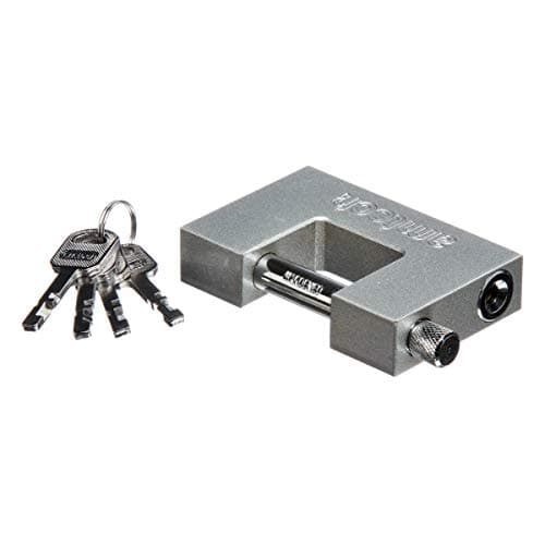 Image of Amtech 90mm Steel Shutter Padlock, Heavy-Duty Powder Coated Body with 12mm Rotating Shackle and Brass Barrel, for Shutters, Gates and Storage Units.