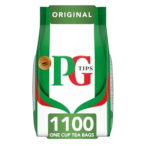 Image of PG Tips One Cup Biodegradable Square Everyday Tea Bags Bulk for Catering, Birthdays, Office Tea Breaks and Afternoon Tea, Pack Of 1100 Teabags