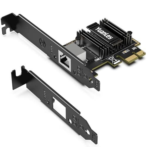 Image of 5Gb PCIe Network Card, YuanLey 5G Base-T PCI Express Ethernet Adapter with RTL8126, Support WOL, 5G/2.5G/1G/100Mbps NIC Card RJ45 Port for PC Windows/Linux OS