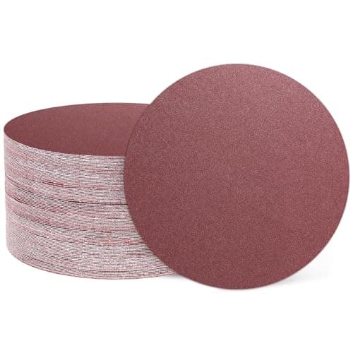 Image of sourcing map 50 Pcs 50mm 2 Inch Sanding Discs, 120 Grit Hook and Loop Sandpaper, No-Hole Aluminum Oxide Orbital Sander Sandpaper for Woodworking Automotive Metal Polishing, Red
