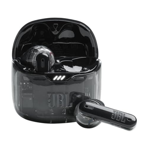 Image of JBL Tune Flex Ghost In-Ear Bluetooth Earphones, Noise-Cancelling Water-Resistant Earbuds with 32-Hour Battery Life, Black Ghost (Renewed)