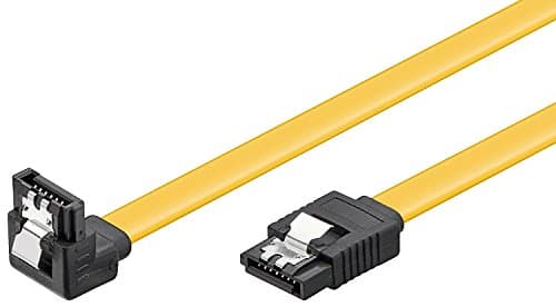 Image of Goobay 93946 S-ATA data cable for HDD, SDD, 6 Gbits SATA L-type male to SATA L-type male 90 ° angled, 20cm
