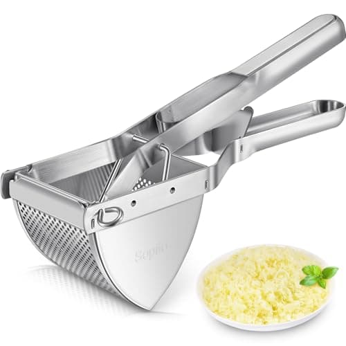 Image of Potato Ricer, Sopito Stainless Steel Potato Ricer Multifunctional Vegetable Masher for Smooth Fluffy Mashed Potatoes