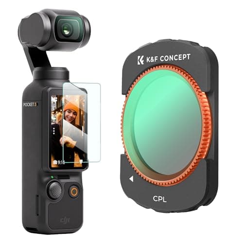 Image of K&F CONCEPT CPL Filters Compatible with DJI Osmo Pocket 4/3, Polarizer Multi-layer Coatings with Alloy Frame Polarizing