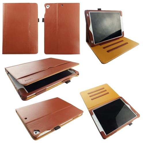Image of Case for Apple iPad Air 3rd Generation (2019) Air3 & iPad Pro 10.5-inch (2017) Pro10.5, Leather Cover 10.5” Magnetic Flip Folio Stand & Auto Wake/Sleep Function (Windsor Tan)