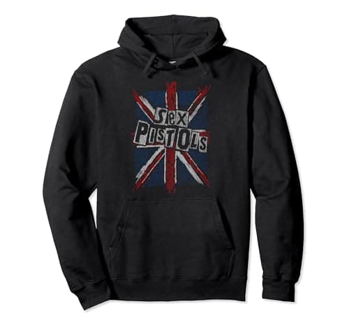 Image of Sex Pistols Official Union Jack Words Pullover Hoodie