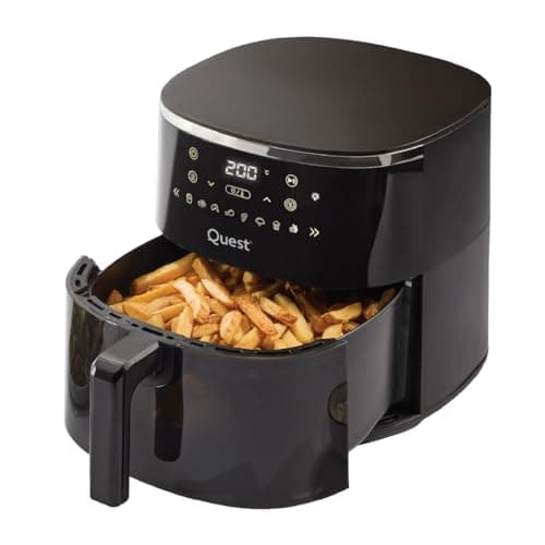 Image of Quest Digital Air Fryer / 6 Litre Capacity / 8 Cooking Presets, Keep Warm & Shake Reminder/Non-Stick Drawer/Transparent Viewing Window / 1750W (33860)