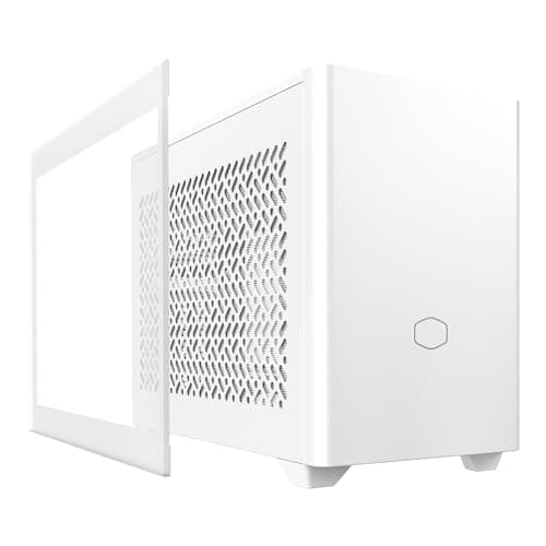 Image of Cooler Master NR200P V2 White Mini-ITX 18L PC Case, Top-Mount 240mm|280mm Liquid Cooler, 356mm Vertical Mounting 3.5-Slot GPU, Tempered |Vented Panel, USB 3.2 Gen 2x2 Type C (NR200PV2-WCNN-S00)