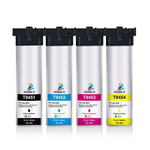 Image of DOUBLE D T9451 Ink Cartridges Compatible with Epson T9451 T9452 T9453 T9454 Work for Epson WorkForce Pro WF-C5710DWF WF-C5790DWF WF-C5210DW WF-C5290DW WF-C5710 WF-C5790 (T9451-T9454 = 4PK)