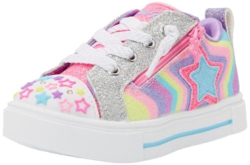 Image of Skechers Baby Girl's Twinkle Sparks Cosmic Burst Sneaker, Multi Synthetic/Trim, 6 UK