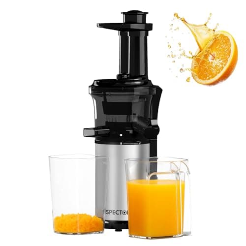 Image of Cold Press Juicer Machines, Automatic Masticating Juicer for Fruits and Vegetables, Powerful Slow Masticating Juicer with Two-layer Filter, High Juice Yield, 2 Cups and Brush