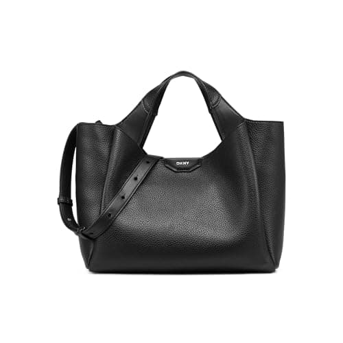 Image of DKNY Women's Willa Satchel, Black/Silver, One Size